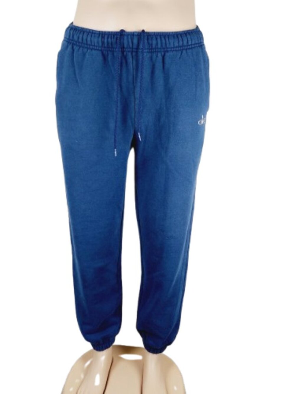Alo Men's Navy Accolade Drawstring Tapered Sweat Jogger Pants Size M